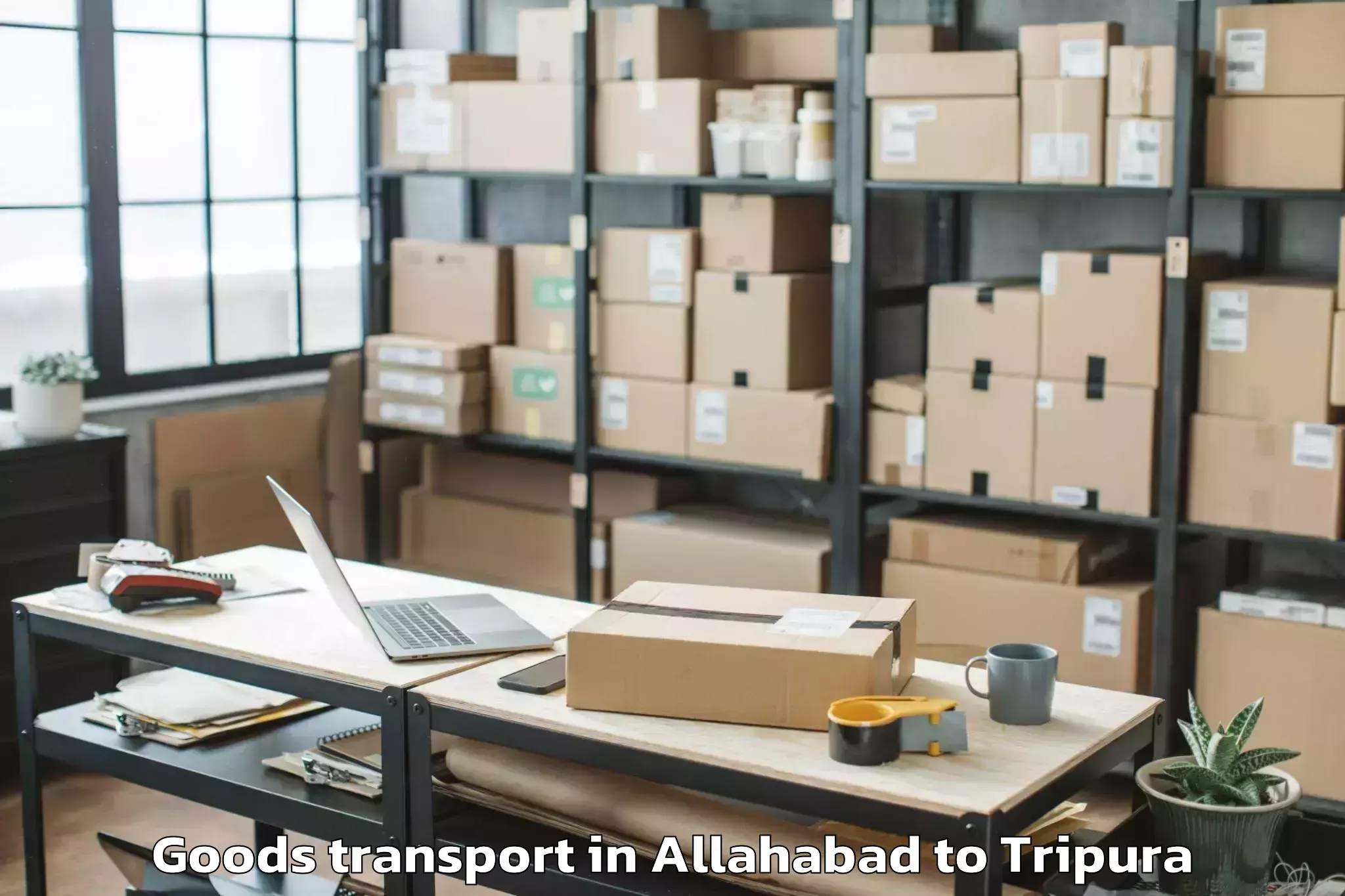 Allahabad to Teliamura Goods Transport Booking